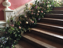 Flowers on the Grand Charle II staircase